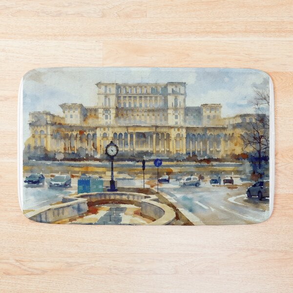 Item preview, Bucharest Parliament Palace Watercolor designed and sold by caracatita75.