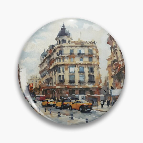 Item preview, Barcelona Via Laietana Watercolor designed and sold by caracatita75.