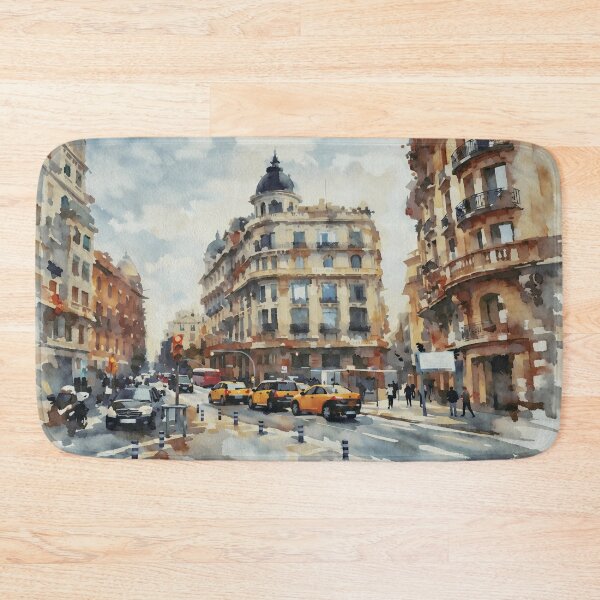 Item preview, Barcelona Via Laietana Watercolor designed and sold by caracatita75.