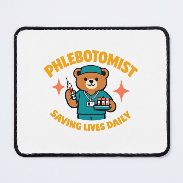 Item preview, Phlebotomist Saving Lives Daily – Cute Bear Phlebotomy Design designed and sold by ClinicalHubs.