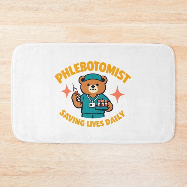 Item preview, Phlebotomist Saving Lives Daily – Cute Bear Phlebotomy Design designed and sold by ClinicalHubs.