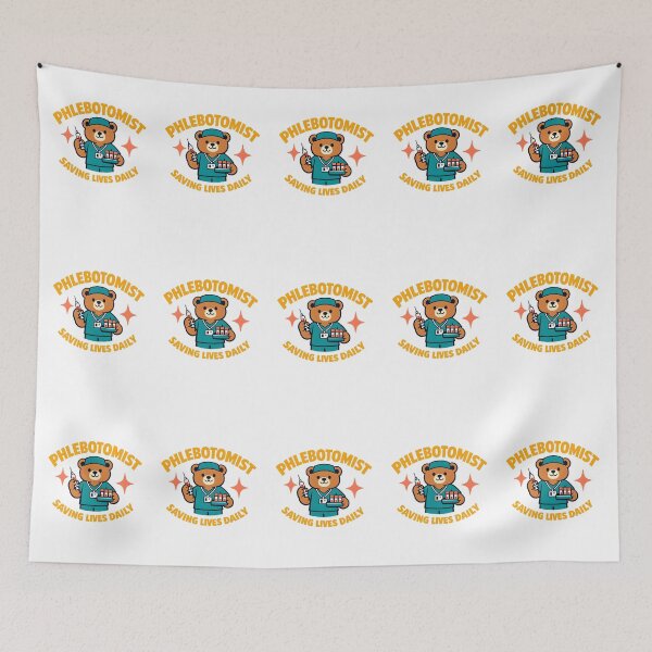 Item preview, Phlebotomist Saving Lives Daily – Cute Bear Phlebotomy Design designed and sold by ClinicalHubs.