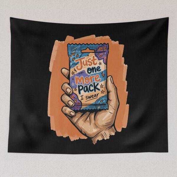 Item preview, Just One More Pack I Swear Trading Card Addict designed and sold by LuminOrb.