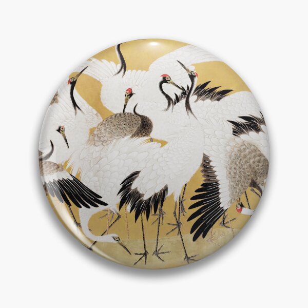 Item preview, Japanese Flock of Cranes by Ishida Yutei designed and sold by pick-me-art.