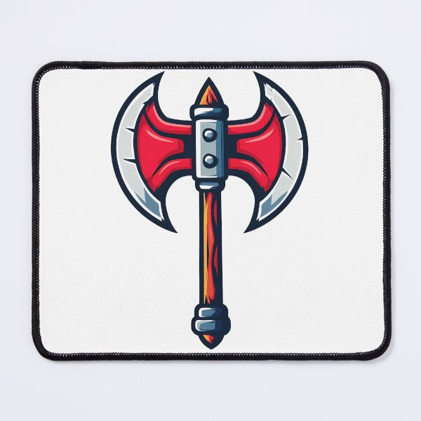 Item preview, Epic Red Battle Axe Fantasy Weapon - Flaming Warrior Art Print designed and sold by DesignArtist.ia.