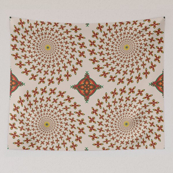 Item preview, Petite Floral Spiral Pattern designed and sold by OIL Pattern Design .