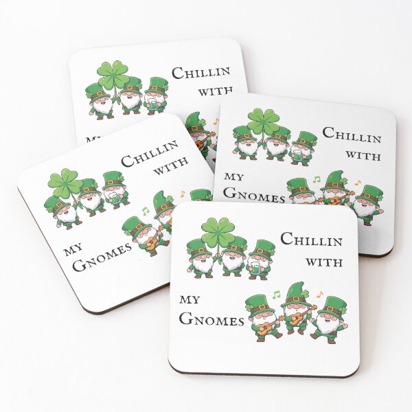 Item preview, Chillin With My Gnomes - Funny St Patrick's Day Pun designed and sold by TobiasLogic.