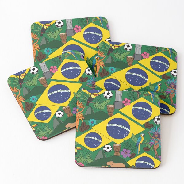 Item preview, Vibrant Brazil Heritage National Pride Collage Art designed and sold by DGtaLrtcom.