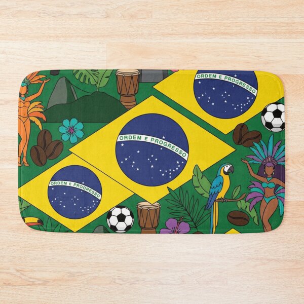 Item preview, Vibrant Brazil Heritage National Pride Collage Art designed and sold by DGtaLrtcom.