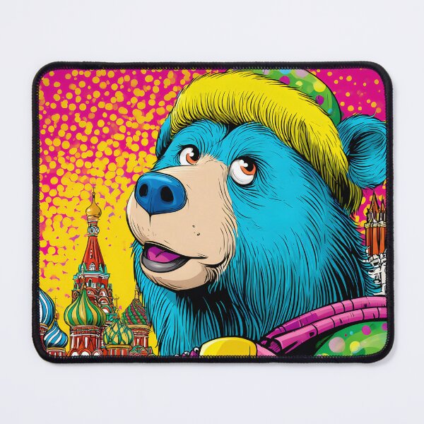 Item preview, Colorful Bear Playing Accordion in Iconic Moscow Scene designed and sold by Artessie.