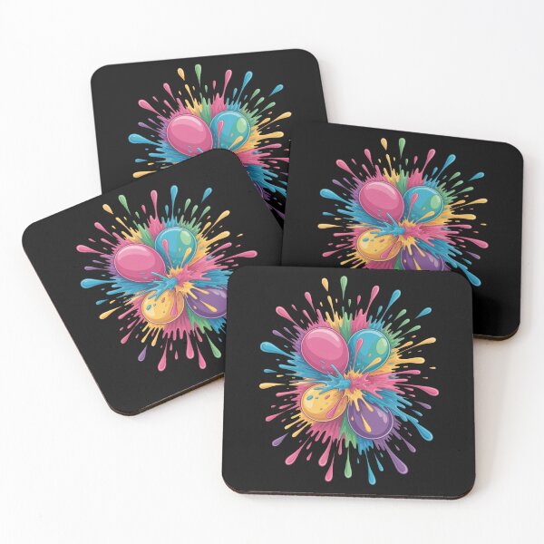 Item preview, Holi Color Balloon Splash Burst Shirt | Glossy Paint Bomb Explosion Festival of Colors Spring Celebration Tee designed and sold by DarylWelsh2024.
