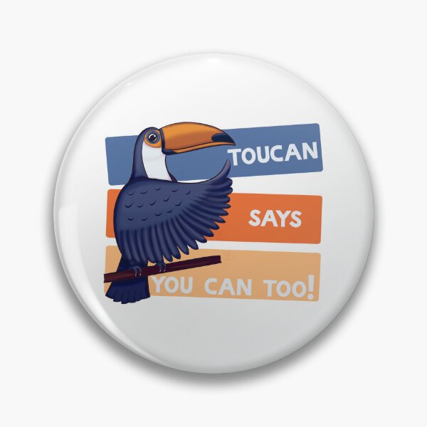 Item preview, Colorful Toucan Bird with Positive Motivational Message designed and sold by ChantellaGF.