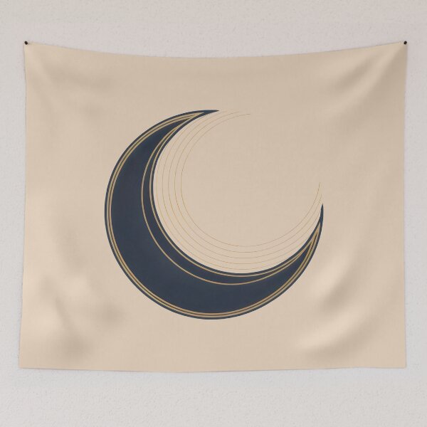 Item preview, Minimalist Crescent Moon Celestial Art Bohemian Decor designed and sold by SplashTastic.