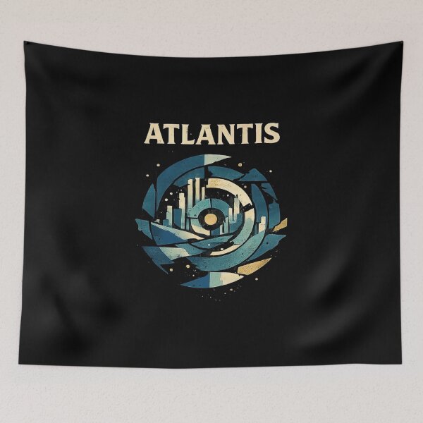 Item preview, Atlantis Abstract Modern Art Design designed and sold by Retr0Tshirts.