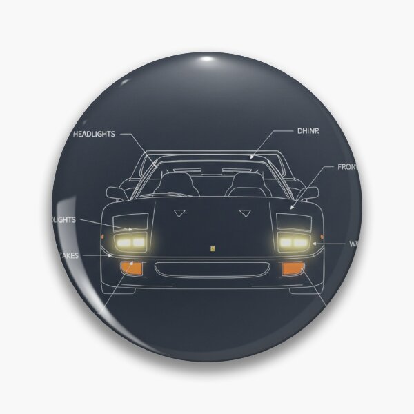 Item preview, Ferrari F40 Technical Blueprint Art-Vintage Supercar Schematic PosterDesigned by Bobbi Hauler designed and sold by BobbiHauler.