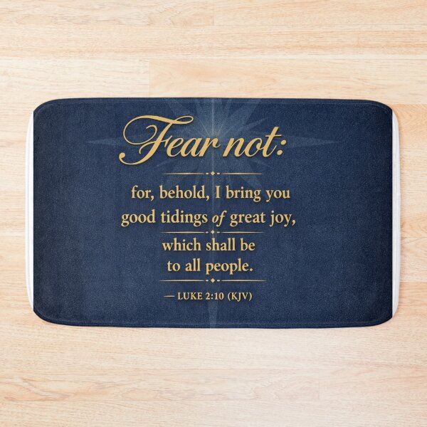 Item preview, Vintage Gold Luke 2:10 Fear Not Bible Verse designed and sold by FunFitLife Studio.