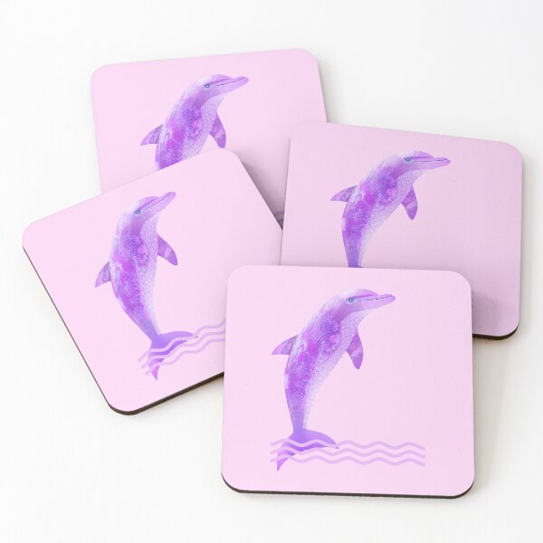 Item preview, Moonage Pink Dolphin | Tribal Spirit Sea Art designed and sold by WestIndigo.