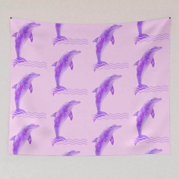 Item preview, Moonage Pink Dolphin | Tribal Spirit Sea Art designed and sold by WestIndigo.