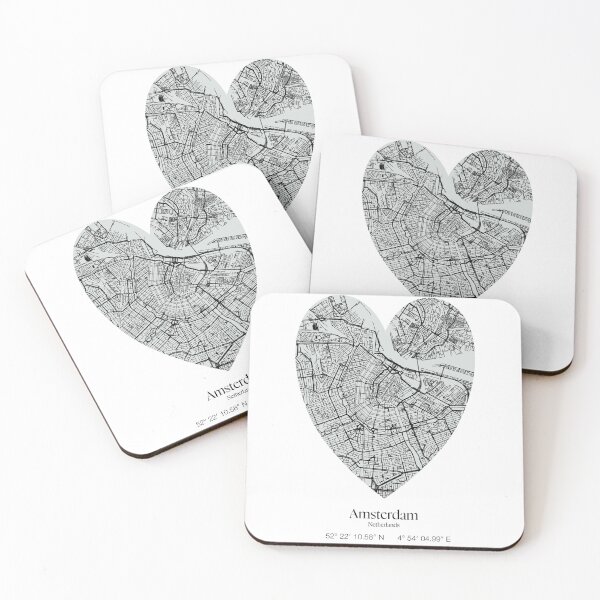 Item preview, Color heart  Amsterdam Netherlands Holland poster map designed and sold by DopamineDr0p.
