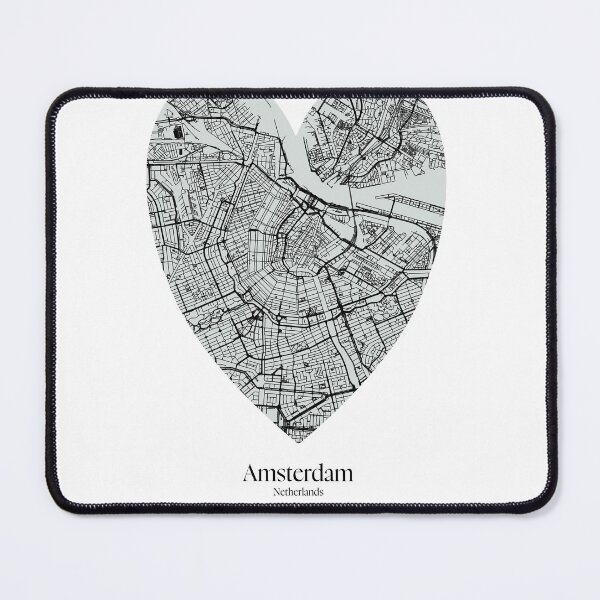 Item preview, Color heart  Amsterdam Netherlands Holland poster map designed and sold by DopamineDr0p.