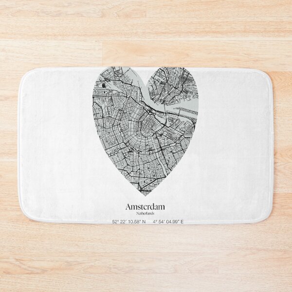 Item preview, Color heart  Amsterdam Netherlands Holland poster map designed and sold by DopamineDr0p.