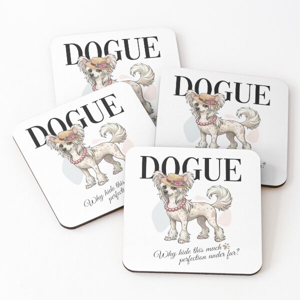 Item preview, Chinese Crested DOGUE Naked Ambition - Funny Fashion Art designed and sold by KojourinArt.
