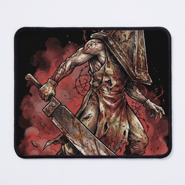 Item preview, Pyramid Head Silent Hill Fan Art – Red Helmet Great Knife Horror Design designed and sold by Senpaiwaves.