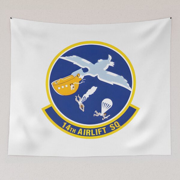 Item preview, Official Emblem of the 14th Airlift Squadron: The Paratrooper Stork designed and sold by CharlieDesings.