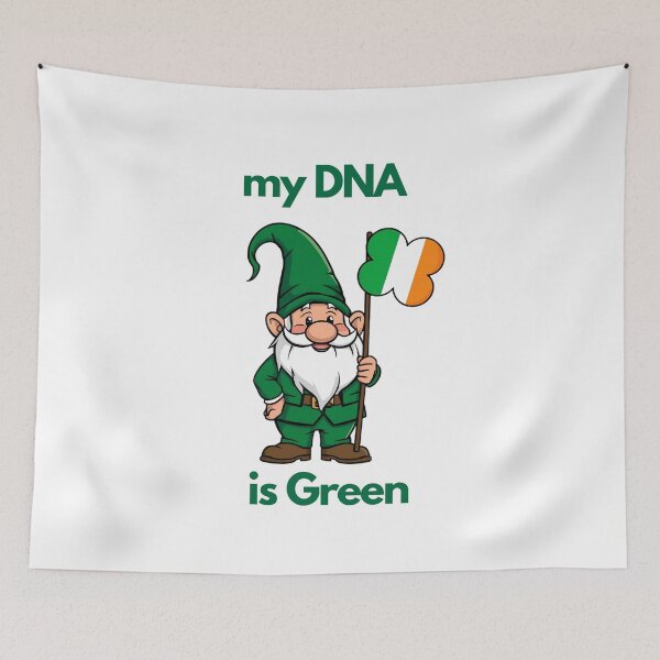 Item preview, My DNA Is Green - Irish Heritage Gnome Flag designed and sold by TobiasLogic.