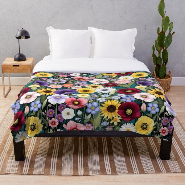 Aperçu de l'œuvre Colorful Botanical Meadow – Seamless Floral Pattern Art créée et vendue par LegendChoice.