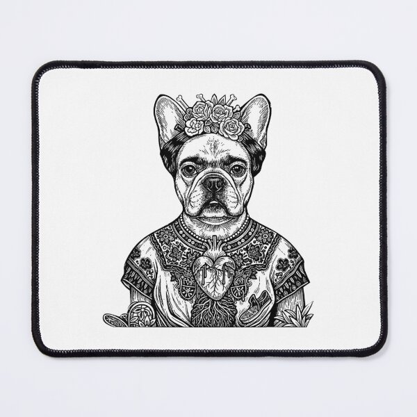 Item preview, Pawfect Masterpieces - Floral Self-Portrait French Bulldog – Artist Inspired Parody designed and sold by PhokaPhokich.
