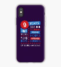 9 Years Of Being Awesome - Humorous 9th Birthday Gift Collection For Kids iPhone Case