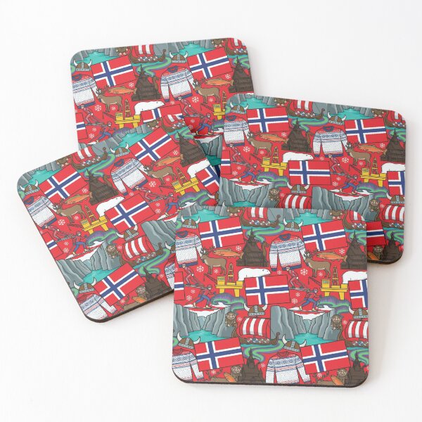 Item preview, Vibrant Norway Heritage National Pride Collage Art designed and sold by DGtaLrtcom.