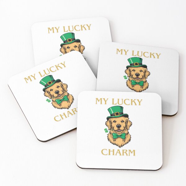 Item preview, My Lucky Charm - Cute Golden Retriever St Patrick's Day designed and sold by TobiasLogic.