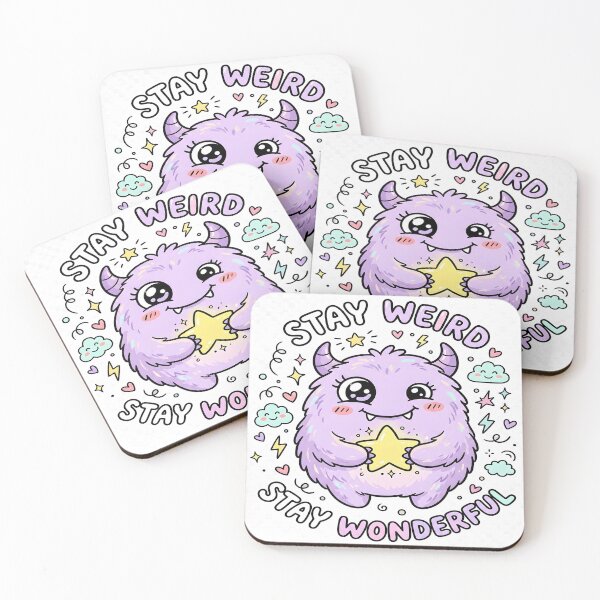 Item preview, Cute Kawaii Monster Stay Weird Stay Wonderful Doodle Art designed and sold by Jayara [Born To Reign].