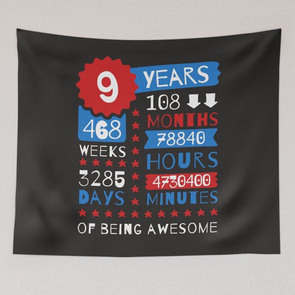 Item preview, 9 Years Of Being Awesome - Humorous 9th Birthday Gift Collection For Kids designed and sold by MemWear.