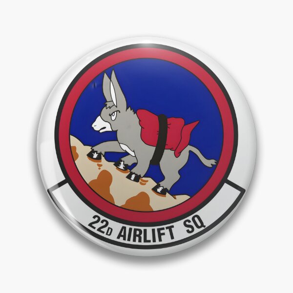 Item preview, Official Emblem of the 22d Airlift Squadron Mulberry Mule designed and sold by CharlieDesings.
