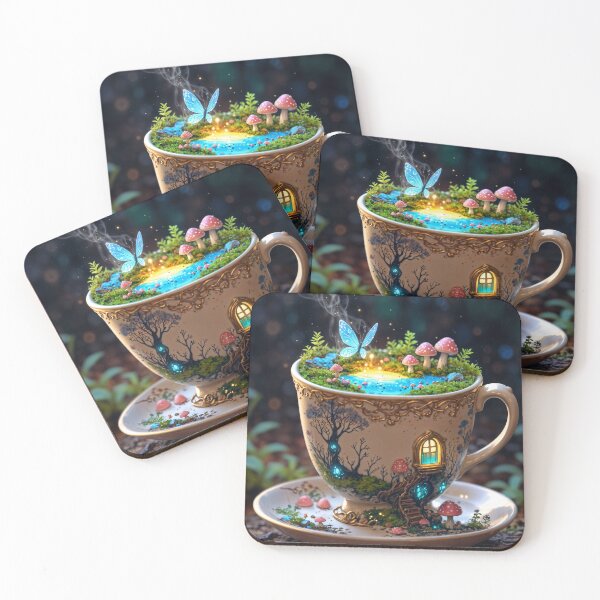 Item preview, Fairy Garden in Vintage Mug designed and sold by The Dream Lab.