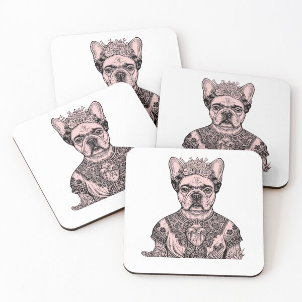 Item preview, Pawfect Masterpieces - Boho Flower Crown French Bulldog - Artistic Portrait Parody designed and sold by PhokaPhokich.