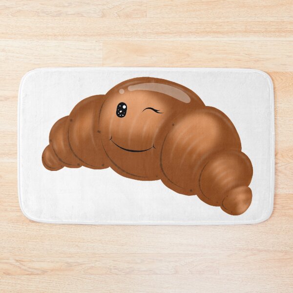 Item preview, Bread croissant cartoon with smile  designed and sold by LSKY Art.