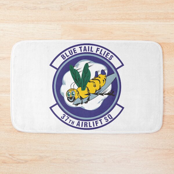 Item preview, Official Emblem of the 37th Airlift Squadron Blue Tail Flies designed and sold by CharlieDesings.