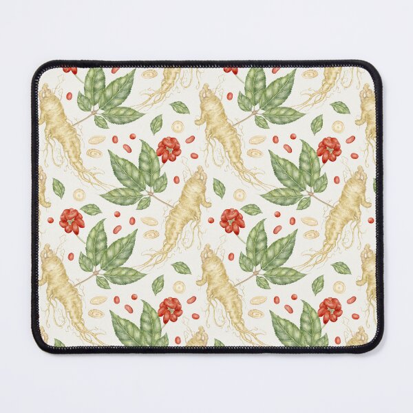 Item preview, Watercolor Ginseng Botanical Seamless Pattern. Witchy Botanical Design (off white) designed and sold by paintingbetween.