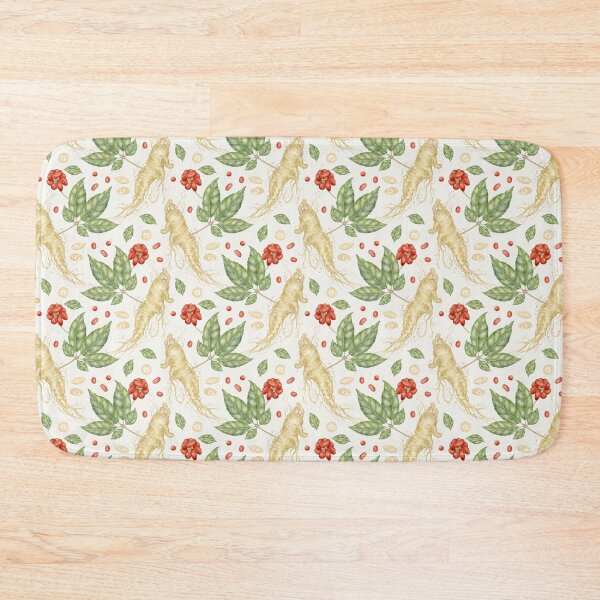 Item preview, Watercolor Ginseng Botanical Seamless Pattern. Witchy Botanical Design (off white) designed and sold by paintingbetween.