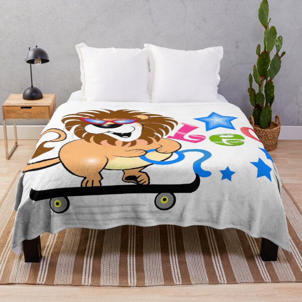 Item preview, Zodiac Wheel Astrological Sign - Skateboarding Lion - Leo Zodiac designed and sold by Shirley cute art .