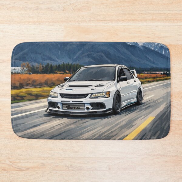Item preview, Scotia White Mitsubishi Evo 9 Lake Run designed and sold by TheMitsuGuy.