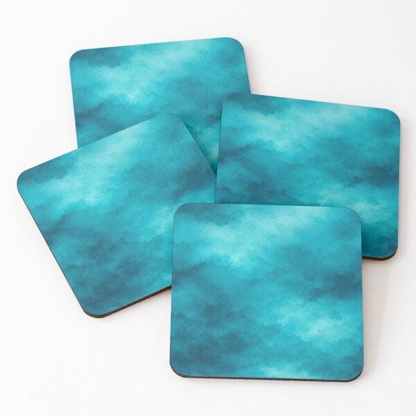 Item preview, Executive Ocean Teal Watercolor Curtain Fabric designed and sold by annenambiro.