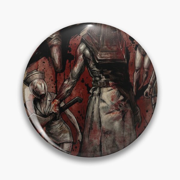 Item preview, Atmospheric Pyramid Head Silent Hill 2 Remake Fog Portrait Red Thing designed and sold by Senpaiwaves.