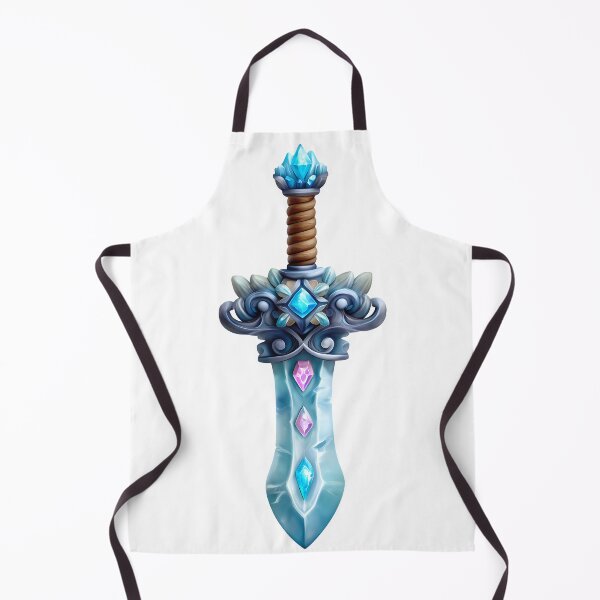 Item preview, Crystal Ice Fantasy Sword - Glowing Blue Gem Blade Art Print designed and sold by DesignArtist.ia.