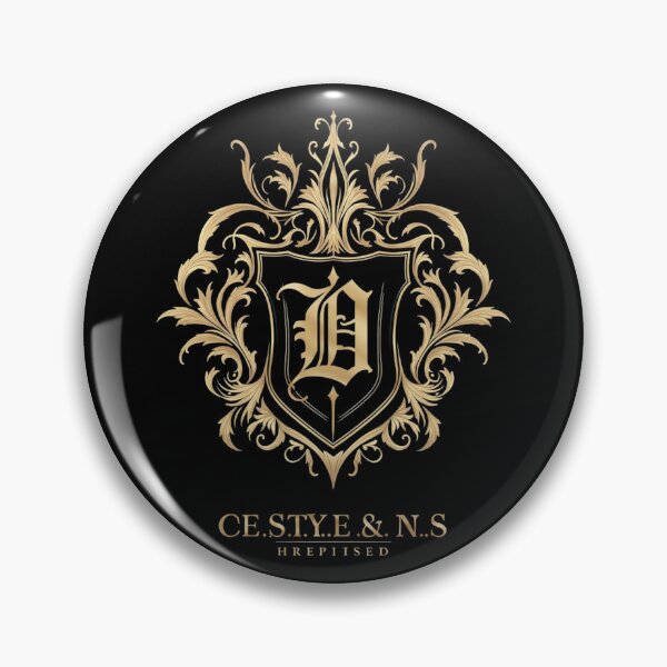 Item preview, Royal Gothic Monogram Letter D - Golden Baroque Heraldic Shield designed and sold by Cindralith.