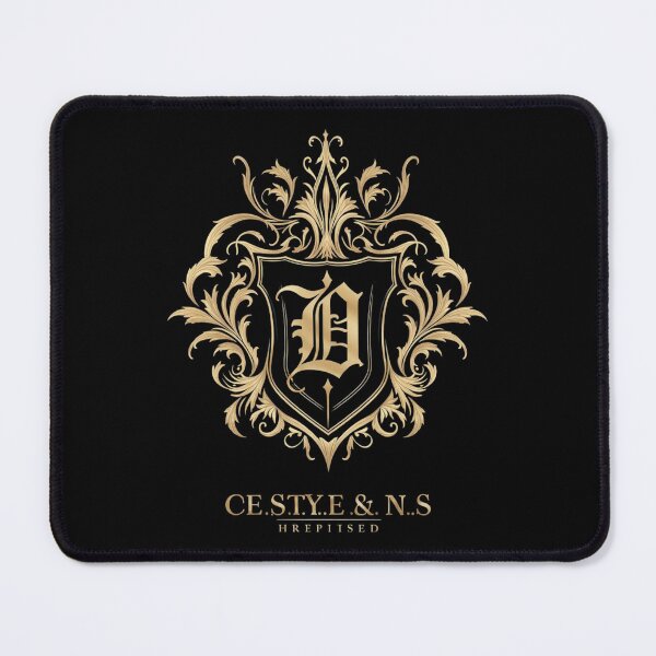 Item preview, Royal Gothic Monogram Letter D - Golden Baroque Heraldic Shield designed and sold by Cindralith.